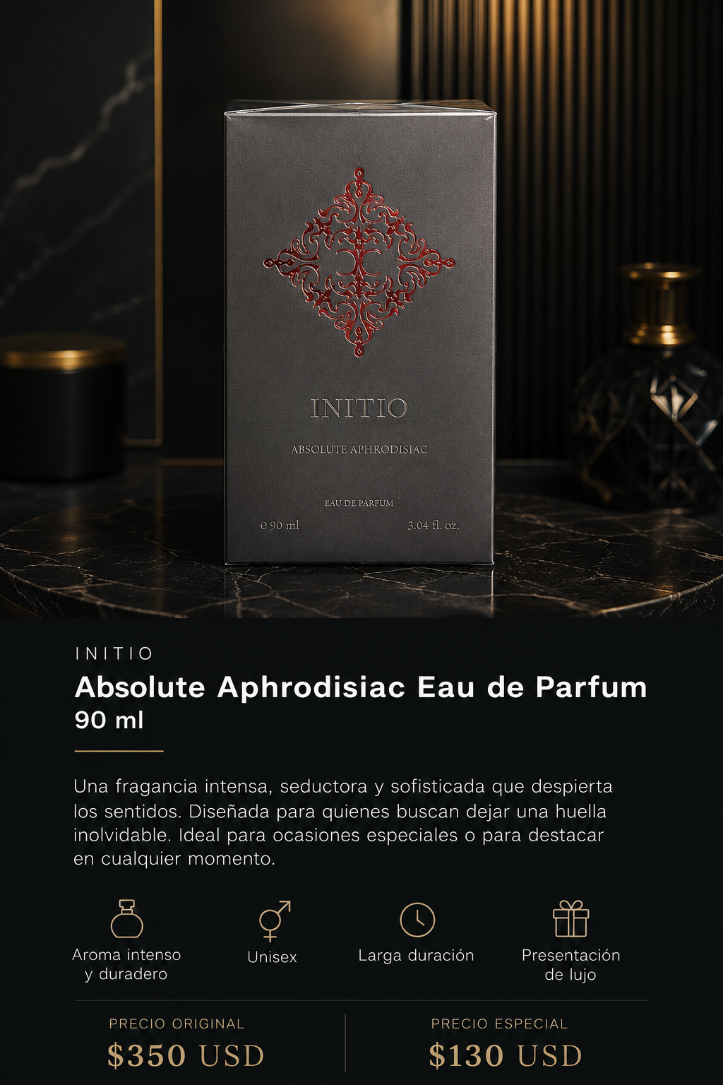 Initio Absolute Aphrodisiac Eau de Parfum 90 ml | Fragancia Unisex de Lujo